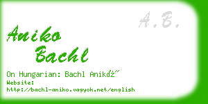 aniko bachl business card